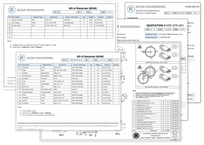 Pressure vessel drawing