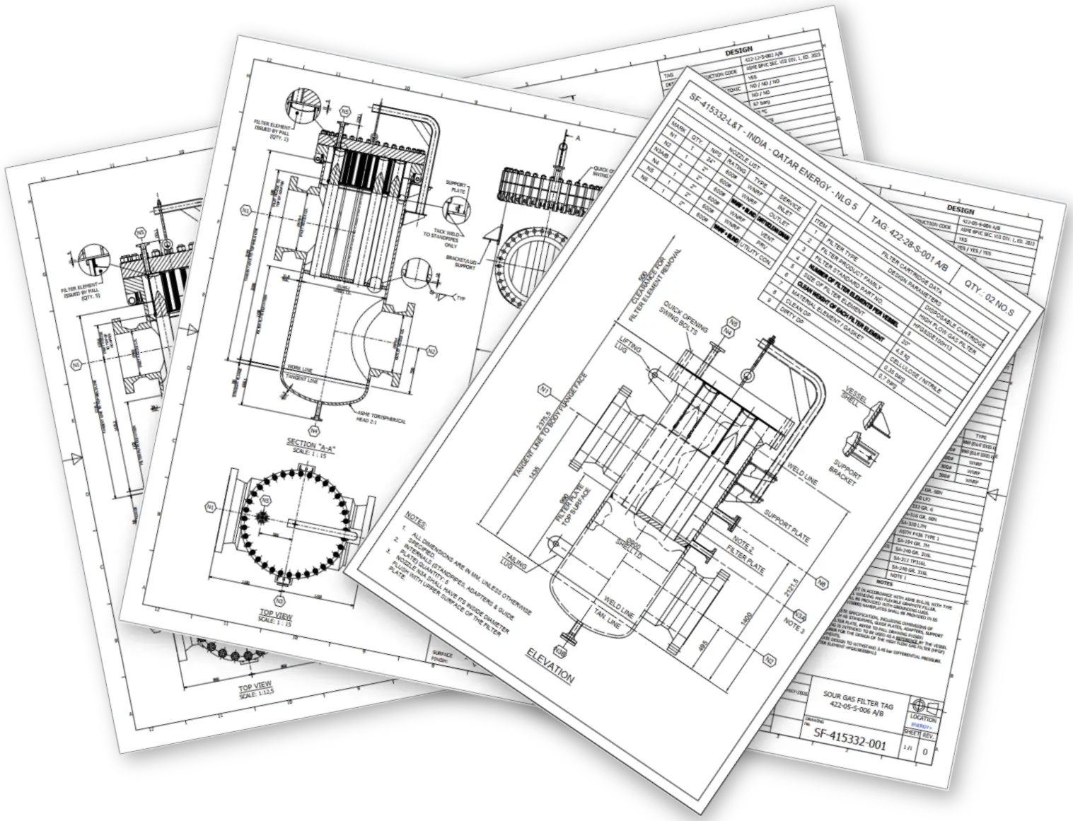 Pressure vessel drawing
